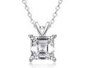 wholesale S925 Sterling Silver Necklace [Clearance with Free Shipping] Unconventional Square Zircon Pendant for Women, Small and Unique, Simple and Versatile-0-12
