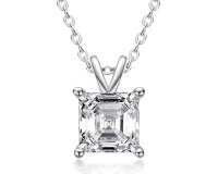 wholesale S925 Sterling Silver Necklace [Clearance with Free Shipping] Unconventional Square Zircon Pendant for Women, Small and Unique, Simple and Versatile-Type I【Clearance Free Shipping】