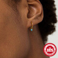 wholesale 925 Sterling Silver Classic Best-Selling Versatile Turquoise Hoop Earrings Hinge Climbers EarringsINS-0-2