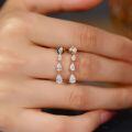 wholesale 14K Gold Cultured Diamond Pear-Shaped Drop Earrings for Women, Exquisite and Unique-0-1
