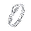 wholesale S925 Sterling Silver Original Design High-end Couple Rings Adjustable Plain Band Rings Valentine's Day Gift-0-141