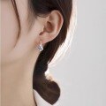 S925 Sterling Silver 1ct D Color Moissanite Earrings-0-1