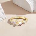 wholesale S925 Sterling Silver Hot-selling Opal Thin Band Ring, Women's Minimalist Design, Open Adjustable, Luxury Elegance-0-2