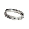 wholesale 925 Sterling Silver Retro Zodiac Year Protection Amulet Ring for Women, National Trend Ethnic Style Auspicious Pattern Blessing Ring for Men-0-4