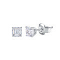 wholesale S925 Sterling Silver Neutral Style Ash-Cut Moissanite Eagle Claw 1/15/2/25 Carat Earrings in Stock-0-4