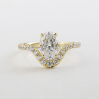 wholesale S925 Sterling Silver Gold-Plated Cross-Border Hot-Selling Minimalist Quiet Luxury Old Money Style Jewelry European and American Fashion Versable Diamond Ring-925 silver gold-plated high carbon diamond ring  No. 6 (Mido)