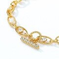 wholesale S925 silver exaggerated and unique trendy geometric irregular women's bracelet with inlaid diamonds, exquisite jewelry source manufacturer-0-2