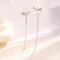 wholesale S925 Sterling Silver Star Tassel Earring with a Fresh, Sweet, and Minimalist Aesthetic for Everyday Wear-0-1
