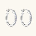 wholesale S925 Sterling Silver Cross-Border Europe and America Fashion Moissanite Hoop Earrings for Women, Foreign Trade Internet-Famous Trendy Earring Accessories Wholesale-0-1