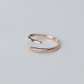 wholesale S925 Silver Nalan Women's Ring Japanese Korean Style Minimalist Fresh and Stylish Open-Ended Stacking Ring Jewelry J3616-0-1