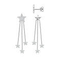 Sterling Silver Ear Hooks with Zircon and Pink Diamond, Clearance Sale with Free Shipping-0-17