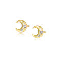 wholesale S925 Sterling Silver Minimalist Geometric Stud Earrings With Smiley Face Design, Versatile Wholesale-0-6
