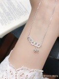 wholesale 999 Pure Silver Butterfly Tassel Four-Leaf Clover Necklace for Women, Small Batch Design, High-End Feel, Light Luxury Collarbone Chain, Gift for Girlfriend-0-24
