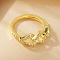 Metal Material Interlocking Ring Light Luxury Diamond Fashion Jewelry Wholesale Direct-0-2