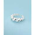 wholesale 925 Sterling Silver Twist Ring Women's Ins Style Small Design, Individual Fashion Adjustable Ring High-End Sense Index Finger Ring-0-2