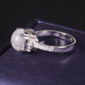 wholesale S925 Sterling Silver High Value Ethereal Style High Quality Blue Natural Moonstone Ring Wholesale-0-1