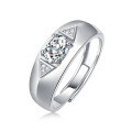 Sterling Silver Moissanite Eye of Horus Egg Ring Unisex Hip-Hop Jewelry-0-3
