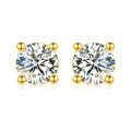 wholesale 925 Silver Four-Prong Moissanite Stud Earrings, Minimalist Commuter Style, Bestselling Women's Ins Accessory, Amazon Hot Seller-0-5