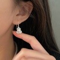 wholesale S925 Sterling Silver Hollow Gourd Ear Hooks for Women, Minimalist and Stylish Exquisite Earrings with a Premium Feel, New Release-0-2