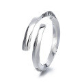wholesale S925 Sterling Silver Retro Vintage Creative Geometric Letter Ring Ins Cold Minimalist Style Versatile Stacking Ring-0-4