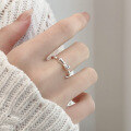 wholesale S925 Sterling Silver Bamboo Ring, Adjustable Stackable Index Finger Ring, Niche Luxury, Direct from Manufacturer-0-0