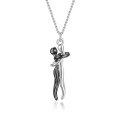 wholesale 925 Sterling Silver Lovers Embracing Pendant Necklace, An Amazon Best-selling Emotional Jewelry-0-2
