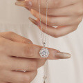 Cross-Border 925 Sterling Silver Full Windmill Moissanite Necklace-0-2