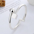 wholesale S925 Sterling Silver Korean-style Geometric Sphere Cube Open Design Minimalist Bracelet for Women-0-0