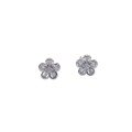wholesale S925 Sterling Silver Peach Blossom Fashion Stud Earrings with Full Diamonds, Exquisite, Niche, Elegant, and Versatile Jewelry-0-4