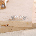 wholesale S925 Sterling Silver Unique Design Pearl Stud Earrings for Women, Minimalist Style Butterfly with Natural Freshwater Pearl, Luxury Butterfly Earrings-0-5