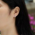 wholesale S925 Silver New Elegant Happiness Earrings for Women, Versatile Live Streaming Hot-Selling Light Luxury High-End Moissanite Stud Earrings-0-3