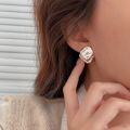 wholesale S925 Sterling Silver Small Designer Textured Earrings for Women, Korean High-End Earrings-0-4