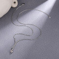 wholesale S925 Silver Medusa's Tear Pendant Necklace with Lycoris Design, Women's Light Luxury Original Collarbone Chain-0-1