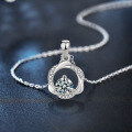 Sterling Silver Moissanite Moebius Pendant Necklace for Women-0-0