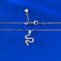 wholesale S925 Silver Exquisite Full-Diamond Serpent Necklace, Light Luxury Design, Fashionable and Elegant, Live Streaming Style for Women-0-3