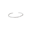 wholesale S925 Sterling Silver Lava Crinkle Textured Bracelet for Women, Minimalist Niche Heavy Duty Versatile Wristband Accessory-0-4