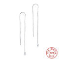 wholesale S925 Sterling Silver Geometric Diamond Inlaid Pearl Star Tassel Hoop Earrings for Trendy Girls-0-13