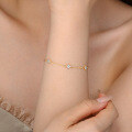 wholesale S925 Sterling Silver French Zirconia Micro-set Adjustable Bracelet For Women, Fashionable And Versatile-0-2