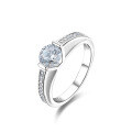 wholesale 925 Sterling Silver Pave Zirconia Ring for Women, Closed Couple Band, Engagement Wedding Simulation Diamond Ring, Gift for Girlfriend-0-4