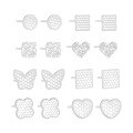 wholesale S925 Sterling Silver Honeycomb Floral Stud Earrings for Women, Minimalist Ins Geometric Square Heart Butterfly Earrings-0-4