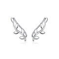 wholesale S925 sterling silver cross-border best-selling leaf ear clips, fashionable, versatile, and elegant for commuting, ear cuff earrings-0-4
