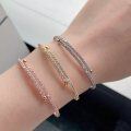 wholesale S925 silver Korean Japanese women's fashion luxury minimalist diamond-studded ring bracelet sweet cool ins-style hand accessory wholesale-0-0