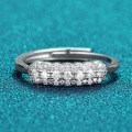 Sterling Silver Moissanite Ring, Women's Minimalist Elegant Daily Wear Versatile Design-0-0