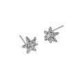 wholesale S925 Sterling Silver Korean Version Ins Minimalist Niche Design Versatile Starfish Micro-Paved Zircon Earrings for Women-0-5