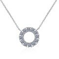 wholesale 925 Sterling Silver Full Pavé Moissanite Necklace for Women, Delicate Floral Halo Collarbone Chain, European and American Minimalist Fashion Gift Ready to Ship-0-4