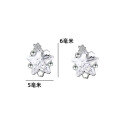 wholesale Metal: S999 Sterling Silver Cute star ear studs for women, high-end sense, sweet, ins style, popular luxury sterling silver earrings, adorable-0-10