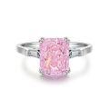 wholesale S925 Sterling Silver Pink Series Ring for Women with High-Carbon Diamond Zircon, Cross-Border Bestseller Ice Flower Cut Ring-0-29