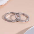 wholesale S925 Sterling Silver YaXi Couple's Ring Pair, Small Niche Design, Minimalist and Versatile Unisex Matching Bands with Adjustable Open Ring-0-0