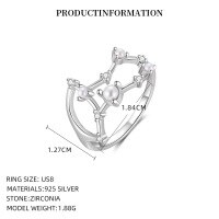 wholesale S925 Sterling Silver Zodiac Birthstone Ring for Women, New Fashion Minimalist Design-K2390_Gemini_Mido 8 925 silver