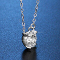 925 Silver XYL2025 New Rose Pendant Necklace, Millennial-Cut Stone, Daily Fine Jewelry Wholesale-0-1
